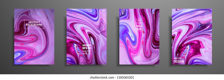 Mixture of acrylic paints. Liquid marble texture. Fluid art. Applicable for design cover, presentation, invitation, flyer, annual report, poster and business card, desing packaging. Modern artwork