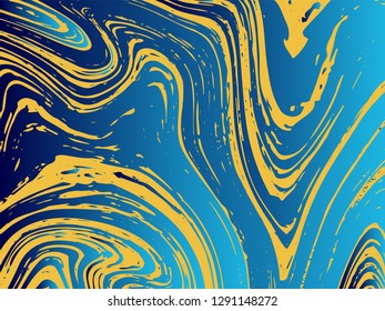 Mixture of acrylic paints. Liquid marble texture. Fluid art. Applicable for design cover, presentation, invitation, flyer, annual report, poster, desing packaging. Modern artwork - Vector