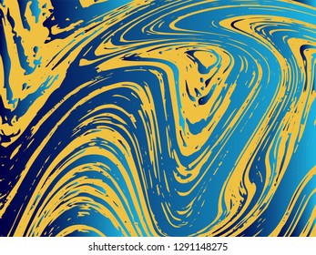 Mixture of acrylic paints. Liquid marble texture. Fluid art. Applicable for design cover, presentation, invitation, flyer, annual report, poster, desing packaging. Modern artwork - Vector