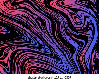 Mixture of acrylic paints. Liquid marble texture. Fluid art. Applicable for design cover, presentation, invitation, flyer, annual report, poster, desing packaging. Modern artwork - Vector