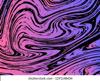 Mixture of acrylic paints. Liquid marble texture. Fluid art. Applicable for design cover, presentation, invitation, flyer, annual report, poster, desing packaging. Modern artwork - Vector