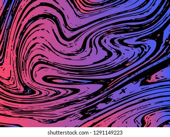 Mixture of acrylic paints. Liquid marble texture. Fluid art. Applicable for design cover, presentation, invitation, flyer, annual report, poster and, design packaging. Modern artwork - Vector