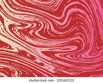 Mixture of acrylic paints. Liquid marble texture. Fluid art. Applicable for design cover, presentation, invitation, flyer, annual report, poster, design packaging. Modern artwork - Vector