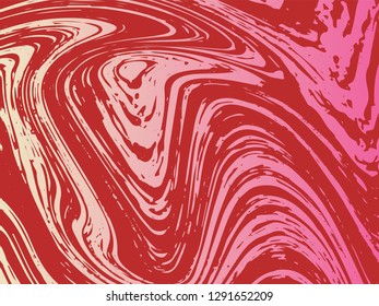Mixture of acrylic paints. Liquid marble texture. Fluid art. Applicable for design cover, presentation, invitation, flyer, annual report, poster, design packaging. Modern artwork - Vector