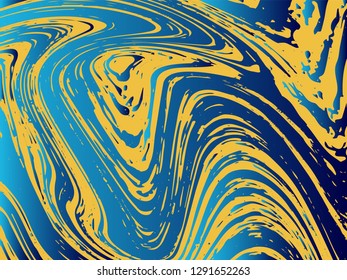 Mixture of acrylic paints. Liquid marble texture. Fluid art. Applicable for design cover, presentation, invitation, flyer, annual report, poster, design packaging. Modern artwork - Vector