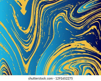 Mixture of acrylic paints. Liquid marble texture. Fluid art. Applicable for design cover, presentation, invitation, flyer, annual report, poster, design packaging. Modern artwork - Vector