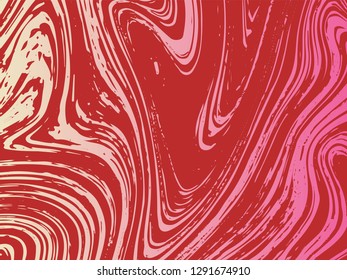 Mixture of acrylic paints. Liquid marble texture. Fluid art. Applicable for design cover, presentation, invitation, flyer, annual report, poster, design packaging. Modern artwork - Vector