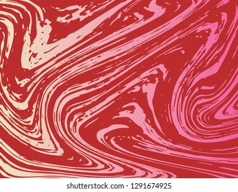 Mixture of acrylic paints. Liquid marble texture. Fluid art. Applicable for design cover, presentation, invitation, flyer, annual report, poster, design packaging. Modern artwork - Vector