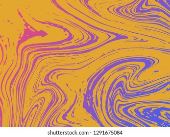 Mixture of acrylic paints. Liquid marble texture. Fluid art. Applicable for design cover, presentation, invitation, flyer, annual report, poster, design packaging. Modern artwork - Vector
