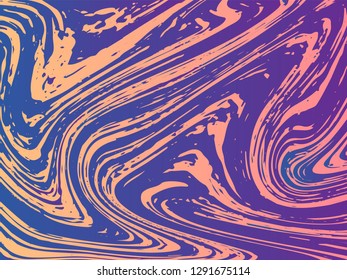 Mixture of acrylic paints. Liquid marble texture. Fluid art. Applicable for design cover, presentation, invitation, flyer, annual report, poster, design packaging. Modern artwork - Vector