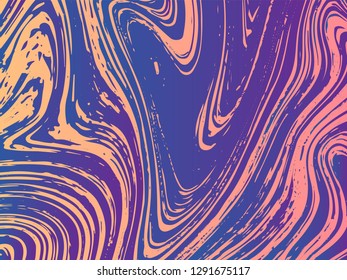 Mixture of acrylic paints. Liquid marble texture. Fluid art. Applicable for design cover, presentation, invitation, flyer, annual report, poster, design packaging. Modern artwork - Vector