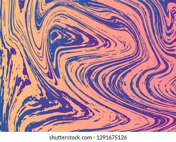 Mixture of acrylic paints. Liquid marble texture. Fluid art. Applicable for design cover, presentation, invitation, flyer, annual report, poster, design packaging. Modern artwork - Vector