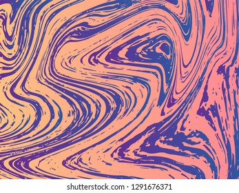 Mixture of acrylic paints. Liquid marble texture. Fluid art. Applicable for design cover, presentation, invitation, flyer, annual report, poster, design packaging. Modern artwork - Vector