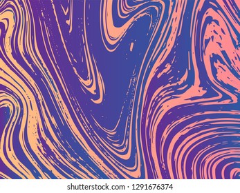 Mixture of acrylic paints. Liquid marble texture. Fluid art. Applicable for design cover, presentation, invitation, flyer, annual report, poster, design packaging. Modern artwork - Vector