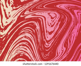 Mixture of acrylic paints. Liquid marble texture. Fluid art. Applicable for design cover, presentation, invitation, flyer, annual report, poster, design packaging. Modern artwork - Vector