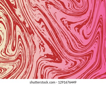 Mixture of acrylic paints. Liquid marble texture. Fluid art. Applicable for design cover, presentation, invitation, flyer, annual report, poster, design packaging. Modern artwork - Vector