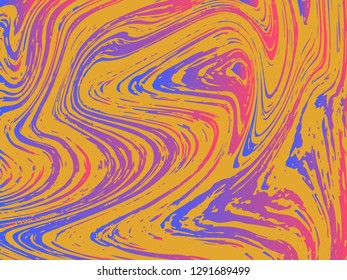 Mixture of acrylic paints. Liquid marble texture. Fluid art. Applicable for design cover, presentation, invitation, flyer, annual report, poster, design packaging. Modern artwork - Vector
