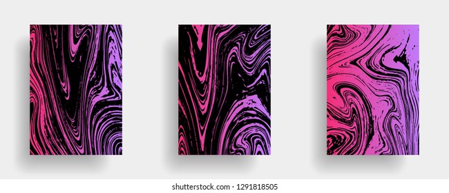 Mixture of acrylic paints. Liquid marble texture. Fluid art. Applicable for design cover, presentation, invitation, flyer, annual report, poster, desing packaging. Modern artwork - Vector