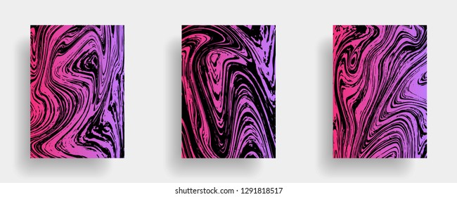 Mixture of acrylic paints. Liquid marble texture. Fluid art. Applicable for design cover, presentation, invitation, flyer, annual report, poster, desing packaging. Modern artwork - Vector