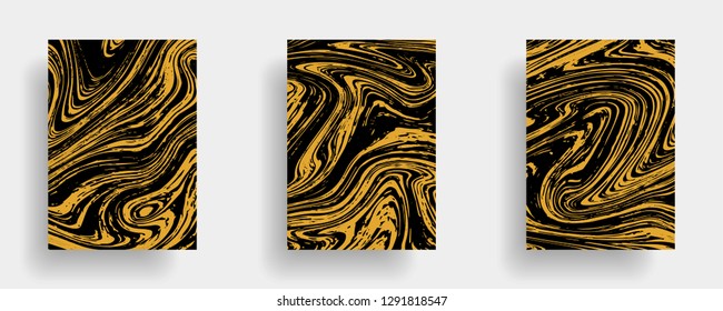 Mixture of acrylic paints. Liquid marble texture. Fluid art. Applicable for design cover, presentation, invitation, flyer, annual report, poster, desing packaging. Modern artwork - Vector