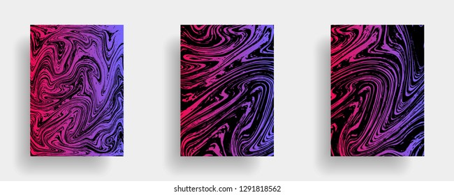 Mixture of acrylic paints. Liquid marble texture. Fluid art. Applicable for design cover, presentation, invitation, flyer, annual report, poster, desing packaging. Modern artwork - Vector