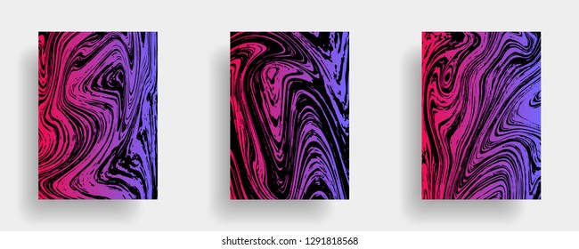 Mixture of acrylic paints. Liquid marble texture. Fluid art. Applicable for design cover, presentation, invitation, flyer, annual report, poster, desing packaging. Modern artwork - Vector