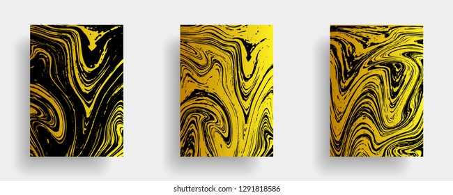 Mixture of acrylic paints. Liquid marble texture. Fluid art. Applicable for design cover, presentation, invitation, flyer, annual report, poster, desing packaging. Modern artwork - Vector