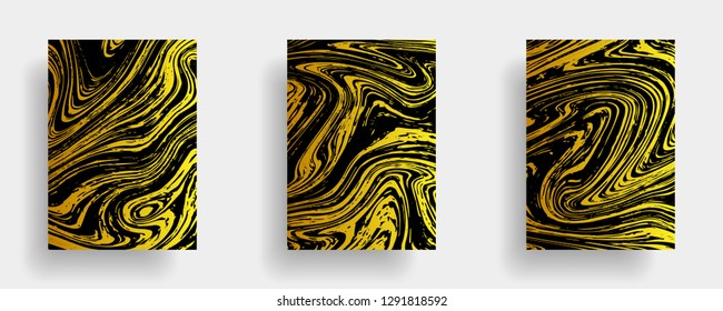 Mixture of acrylic paints. Liquid marble texture. Fluid art. Applicable for design cover, presentation, invitation, flyer, annual report, poster, desing packaging. Modern artwork - Vector