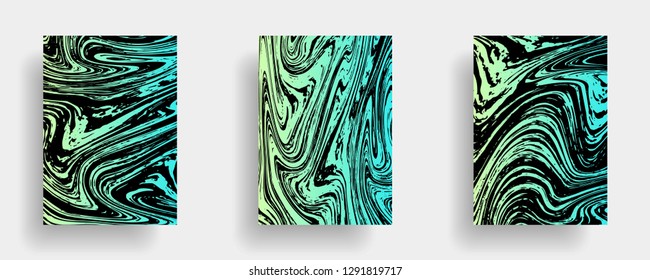 Mixture of acrylic paints. Liquid marble texture. Fluid art. Applicable for design cover, presentation, invitation, flyer, annual report, poster, desing packaging. Modern artwork - Vector