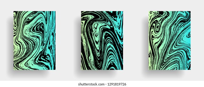 Mixture of acrylic paints. Liquid marble texture. Fluid art. Applicable for design cover, presentation, invitation, flyer, annual report, poster, desing packaging. Modern artwork - Vector