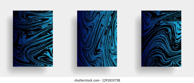 Mixture of acrylic paints. Liquid marble texture. Fluid art. Applicable for design cover, presentation, invitation, flyer, annual report, poster, desing packaging. Modern artwork - Vector