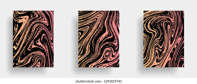 Mixture of acrylic paints. Liquid marble texture. Fluid art. Applicable for design cover, presentation, invitation, flyer, annual report, poster, desing packaging. Modern artwork - Vector