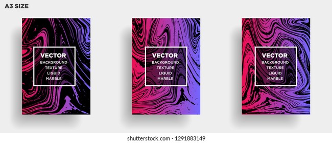 Mixture of acrylic paints. Liquid marble texture. Fluid art. Applicable for design cover, presentation, invitation, flyer, annual report, poster, desing packaging. Modern artwork - Vector