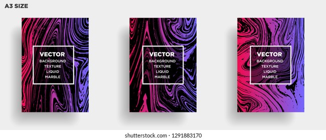 Mixture of acrylic paints. Liquid marble texture. Fluid art. Applicable for design cover, presentation, invitation, flyer, annual report, poster, desing packaging. Modern artwork - Vector