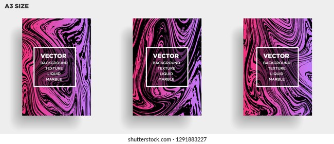 Mixture of acrylic paints. Liquid marble texture. Fluid art. Applicable for design cover, presentation, invitation, flyer, annual report, poster, desing packaging. Modern artwork - Vector