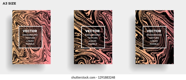 Mixture of acrylic paints. Liquid marble texture. Fluid art. Applicable for design cover, presentation, invitation, flyer, annual report, poster, desing packaging. Modern artwork - Vector