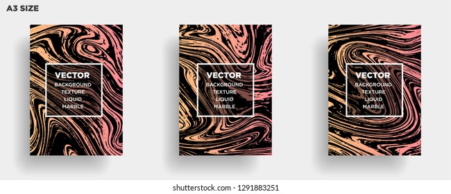 Mixture of acrylic paints. Liquid marble texture. Fluid art. Applicable for design cover, presentation, invitation, flyer, annual report, poster, desing packaging. Modern artwork - Vector