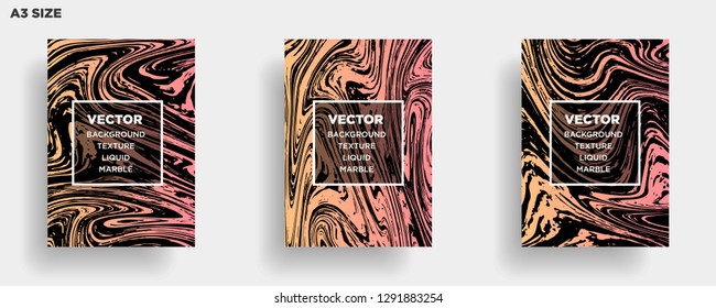 Mixture of acrylic paints. Liquid marble texture. Fluid art. Applicable for design cover, presentation, invitation, flyer, annual report, poster, desing packaging. Modern artwork - Vector