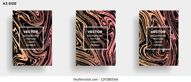 Mixture of acrylic paints. Liquid marble texture. Fluid art. Applicable for design cover, presentation, invitation, flyer, annual report, poster, desing packaging. Modern artwork - Vector