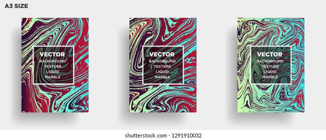 Mixture of acrylic paints. Liquid marble texture. Fluid art. Applicable for design cover, presentation, invitation, flyer, annual report, poster, desing packaging. Modern artwork - Vector