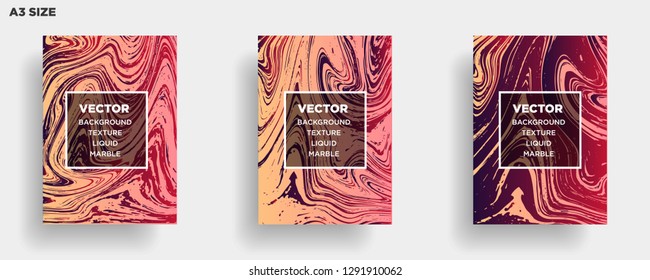 Mixture of acrylic paints. Liquid marble texture. Fluid art. Applicable for design cover, presentation, invitation, flyer, annual report, poster, desing packaging. Modern artwork - Vector