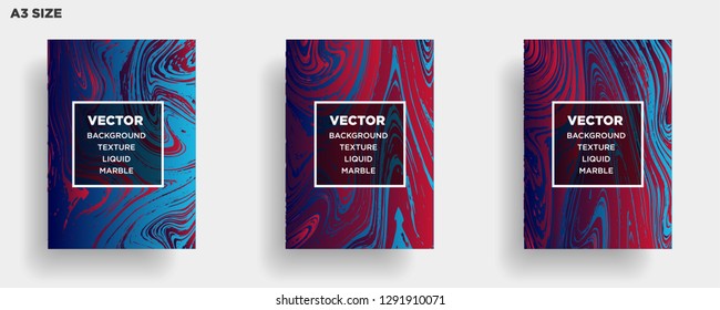 Mixture of acrylic paints. Liquid marble texture. Fluid art. Applicable for design cover, presentation, invitation, flyer, annual report, poster, desing packaging. Modern artwork - Vector