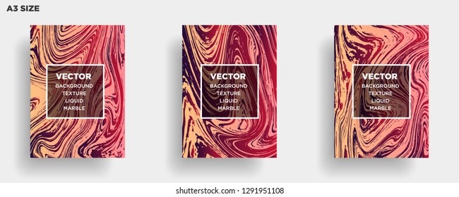 Mixture of acrylic paints. Liquid marble texture. Fluid art. Applicable for design cover, presentation, invitation, flyer, annual report, poster, desing packaging. Modern artwork - Vector