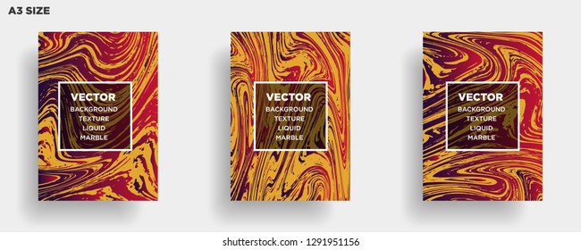 Mixture of acrylic paints. Liquid marble texture. Fluid art. Applicable for design cover, presentation, invitation, flyer, annual report, poster, desing packaging. Modern artwork - Vector