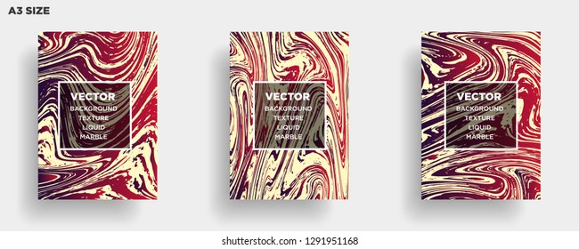 Mixture of acrylic paints. Liquid marble texture. Fluid art. Applicable for design cover, presentation, invitation, flyer, annual report, poster, desing packaging. Modern artwork - Vector