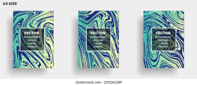 Mixture of acrylic paints. Liquid marble texture. Fluid art. Applicable for design cover, presentation, invitation, flyer, annual report, poster, desing packaging. Modern artwork - Vector