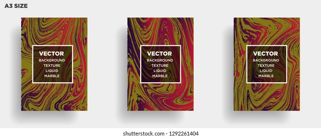 Mixture of acrylic paints. Liquid marble texture. Fluid art. Applicable for design cover, presentation, invitation, flyer, annual report, poster, desing packaging. Modern artwork - Vector