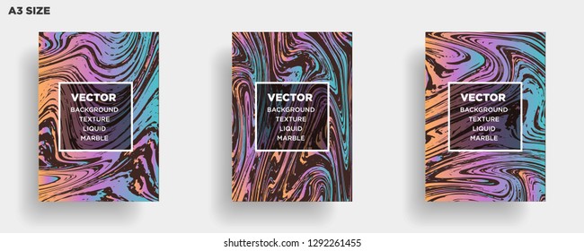 Mixture of acrylic paints. Liquid marble texture. Fluid art. Applicable for design cover, presentation, invitation, flyer, annual report, poster, desing packaging. Modern artwork - Vector