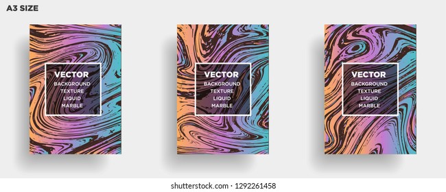 Mixture of acrylic paints. Liquid marble texture. Fluid art. Applicable for design cover, presentation, invitation, flyer, annual report, poster, desing packaging. Modern artwork - Vector