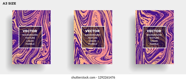 Mixture of acrylic paints. Liquid marble texture. Fluid art. Applicable for design cover, presentation, invitation, flyer, annual report, poster, desing packaging. Modern artwork - Vector